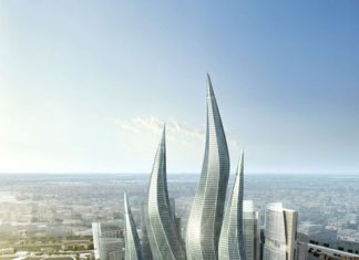 Башни в форме горящих свечей в Дубаи Dubai Towers - Башни в форме горящих свечей в Дубаи