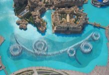 Танцующий фонтан в Дубаи — фонтан «Дубай» Танцующие фонтаны в Дубаи - фонтан "Дубай"