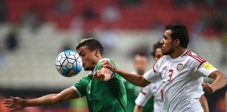 Сборная ОАЭ обыграла команду Ирака в отборочном матче ЧМ-2018 по футболу сборная ОАЭ