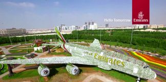 Самая большая в мире цветочная инсталляция в виде самолета