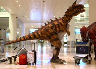 Видео: Динозавры в аэропорту Дубая