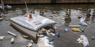 В Дубае акула-дрон собирает мусор Акула дрон в Дубае